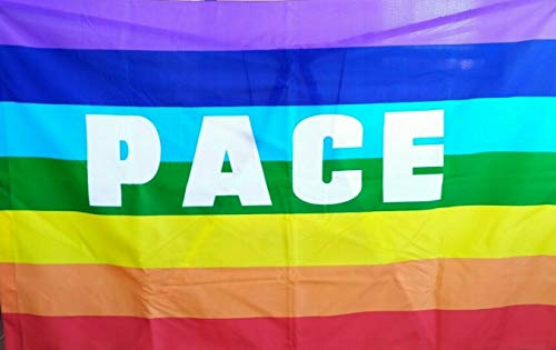 La Fabbrica dello Sport Bandiera Pace Arcobaleno CM 90X140 100% Poliestere PONGE' in Italiano