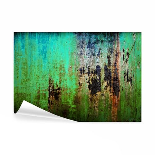 decomonkey Fototapete Steinwand 400x280 cm XXL Design Tapete Fototapeten Vlies Tapeten Vliestapete Wandtapete moderne Wand Schlafzimmer Wohnzimmer Steintapete Stein grün