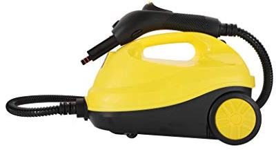 CGOLDENWALL Multi-Purpose Steam Cleaner 2000W Adjustable Heavy Duty Rolling Cleaning Machine Home Steamer for Floor Carpet with 11 Accessories (Yellow, Without Storage Box)