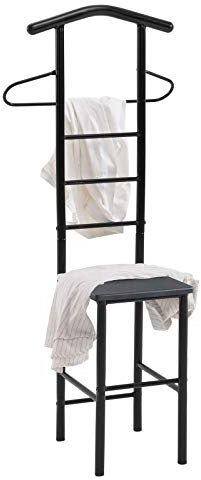 CARO-Möbel Herrendiener JIVO Stummer Diener Kleiderständer in schwarz, 121 cm, Garderobe mit Hosenbügel