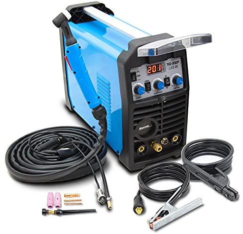 WIG TIG Svetsmaskin SHERMAN TIG 202P DC Puls 200AMP svetsinverter maskin MMA ARC HF IGBT