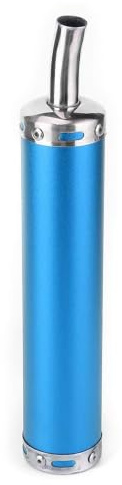 Auspuff, Yctze Edelstahl Auspuff Schalldämpfer 20mm/0.8in Modifizierte Teile für 2-Takt Motorrad Schwarz(Blau) für motorrad-endschalldämpfer AuspuffschalldämpferAuspuffschalldämpfer0 8 Zoll Auspuffsch
