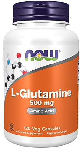 Now Foods, L-Glutamine, 500mg, 120 vegane Kapseln, Laborgeprüft, Aminosäure, Glutenfrei, Sojafrei, Vegetarisch