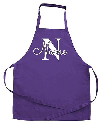 Elefantasie Personalisierte Kinderschürze mit Name, Kochschürze für Backen, Kochen, Geschenkidee für Kinder ab 3 Jahre Motiv Buchstabe