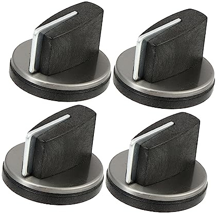 OSALADI 4 Stück Drehknöpfe aus Kunststoff für Gasherd mit 8mm Bohrloch Ersatzknöpfe für Ofen mit Rechtwinkligem 0° Design Einfache Installation und Lange Lebensdauer