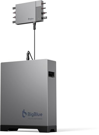 【Funzionamento a -20℃ e 2560Wh LFP Batteria】 BigBlue Centrale Elettrica da Balcone con Memoria, IP67, 3 MPPT Tracker con Ingresso Solare da 800W, Plug & Play, Controllo App per interni ed esterni