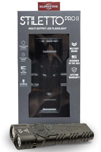 SureFire Stiletto Pro II Flashlight 1500/500/25 Lumens Hybrid Beam PLR-C
