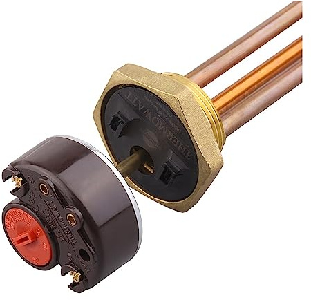 QCUXLRND Chauffe-Eau à Immersion DN32 1 1/4 Pouces, avec Thermostat, régulateur de température réglable, élément Chauffant, 220v, 1200w, 1500w, 2kw, 3kw cuicui (Color : 2kw foldback Type, Size : 220