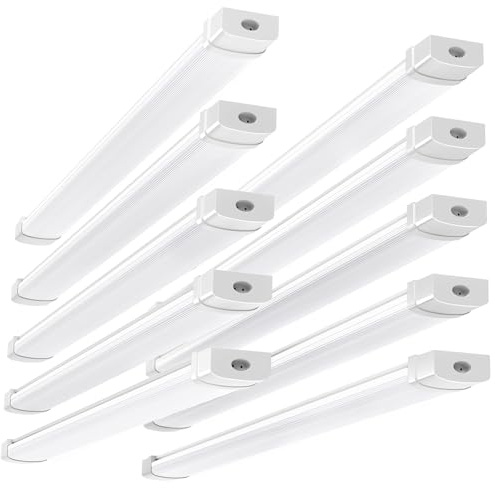 Bellanny LED Feuchtraumleuchte 115CM Werkstattlampe, 10pcs 40W 4800LM Verknüpfbar LED Werkstatt Deckenleuchte Röhre Licht, IP65 Wasserdicht 6500K Kaltweiß Kellerlampe für Wohnzimmer Küche Büro Garage