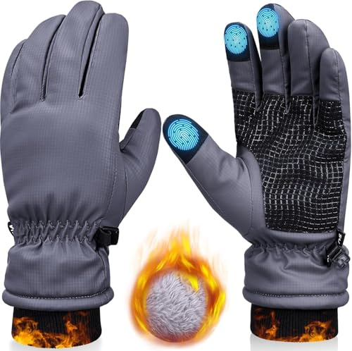 Sukeen Handschuhe Kinder Winter -20℃, Kinderhandschuhe Winddichte, Warme Winterhandschuhe Touchscreen, Outdoor Sport Fahrradhandschuhe Für Jungen Mädchen, Kids Anti-Rutsch Winddicht Laufhandschuhe