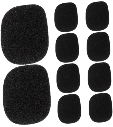 HEMOTON 10pcs Microphone Windscreen Mic Covers Lapel Headset Microphone Shield Protection for Ktv Supplies Replacement Covers for Mini Mic