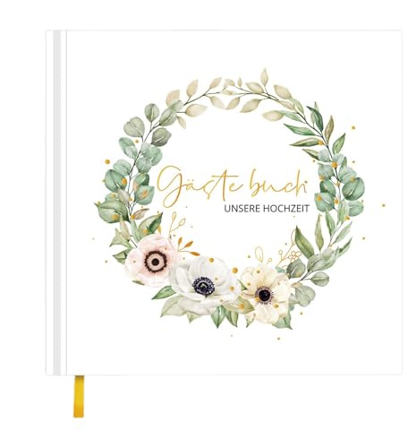 Cartelli per album di nozze – Libro degli ospiti portatile per feste | adatto per compleanno | elegante libro degli ospiti | ricordo ricordo della sposa regalo per matrimoni, ricevimenti e feste di