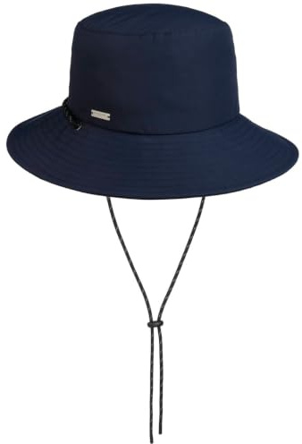 Seeberger Uni Bucket Regenhut Fischerhut Stoffhut Damenhut Damen - mit Futter, Kinnband Frühling-Sommer Herbst-Winter Frühjahr Sommer Herbst Winter