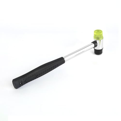25mm Small Nylon Hammer, Rubber Hammer, with 2 Interchangeable Heads，Anti Slip Rubber Grip, Suitable for Jewelry DIY Craft Tools and Leather Crafts