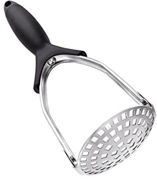 Hemobllo Schiacciapatate in Acciaio Inossidabile Strumento per Pressare Alimenti Antiscivolo per Purè di Patate Dolci e Zucca