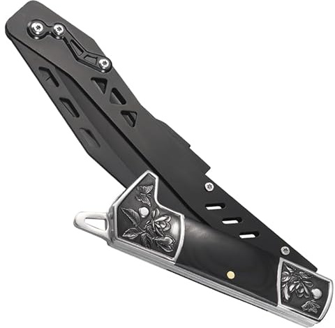 Multifunctional Scythe Folding Handle with Beautiful Pattern and Practical Function Blade Sharp, Comes with Carrying Sheath