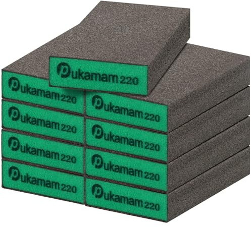 9 Pcs Schleifschwämme Körnung 220 Schleifpapier Fein Schleifblock für Holz Auto Metall Lack Wände Glas Nassschleifpapier Schleifklotz Schmirgelpapier