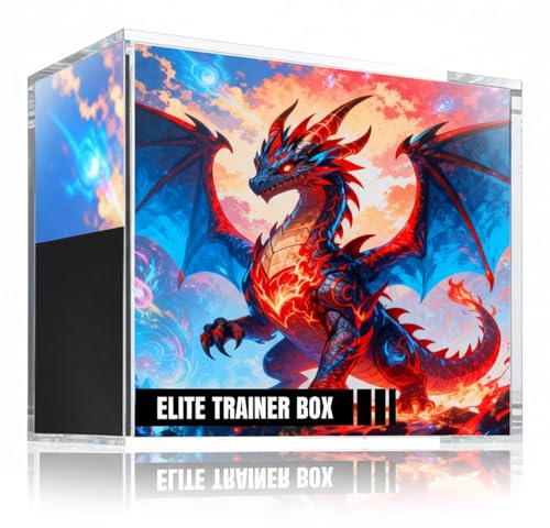 Wigearss Elite Trainer Box Acrylic Display Case – 5mm Thick Magnetic ETB Protector Box, UV-Resistant Crystal-Clear Acrylic Case for Elite Trainer Boxes, Dustproof & Stackable Collector Display