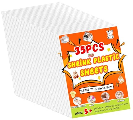 Lot de 25 films rétractables imprimables double face partielle pour porte-clés, fabrication de bijoux, classe d'art, matériaux artistiques pour enfants