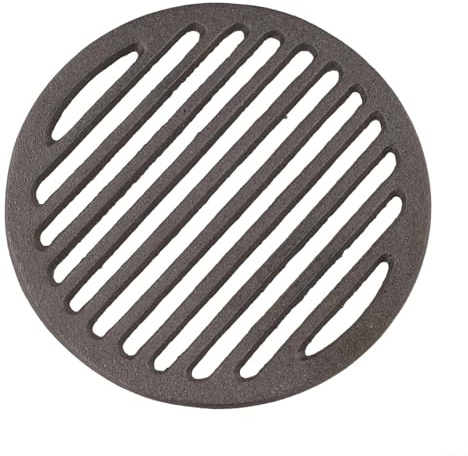 Grille ronde en fonte pour barbecue, s'adapte à plusieurs modèles de gril, assure une cuisson stable et uniforme pour rôtir la viande (17 cm)