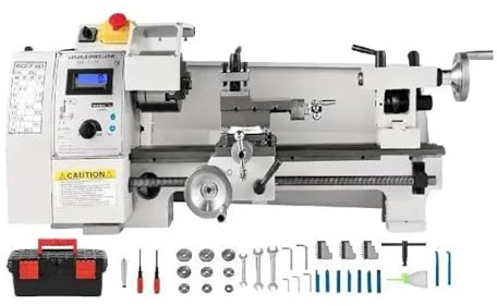 Mini Metal Lathe Machine 8x14 (210 * 350 Mm) 650W Variable Speed for DIY Working Turning Drilling Threading Milling Small and Portable