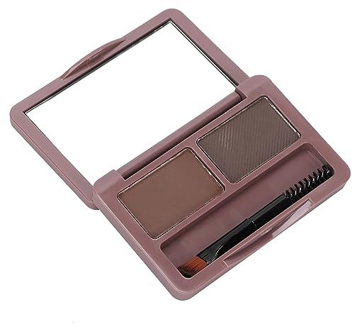 LUCKDANO Polvere per Sopracciglia Waterproof con Pennello - 5 G di Trucco Naturale per Sopracciglia a Lunga Durata in Grigio Marrone - Resistente Al Sudore e Facile Applicare