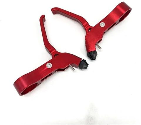 TZOBXDP Fahrrad Trommelbremsensatz Ultraleichte Fahrradbremshebel passend für Brompton Birdy Bremshebel 22,2 mm Lenker C-Bremssattel V-Bremshebel Bremstrommel hinterrad(Red)