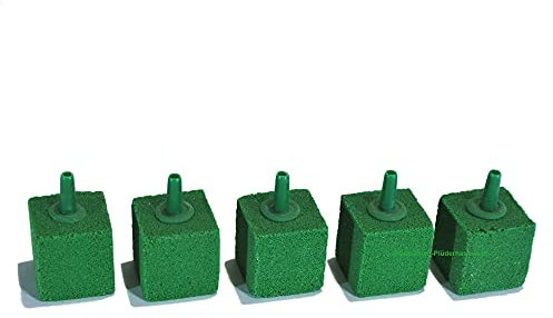 AQUARIUM PLÜDERHAUSEN 5xAquarium Keramik Luftausströmer feinperlig, Belüfterstein 25x25x25mm,air Stone