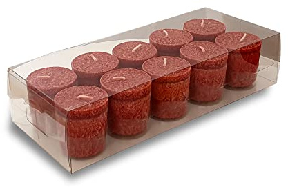 ONE GOODLIFE | Duftkerzen Geschenkset - Kerzen Set als Geschenk | 10 Stück Wachskerzen aus Stearin - Farbe hell Braun | Aroma-Kerzen zu Weihnachten oder für die Aromatherapie | (Vanille Cookie)