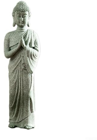 Oniissy Gartenornament, stehender Buddha, Kunstharz, Zen-Effekt, für drinnen und draußen, dekorative Skulptur für Miniatur-Gartendekorationen (Stil A), K9G768J2CW59X96N79FDEP0V435Q4C
