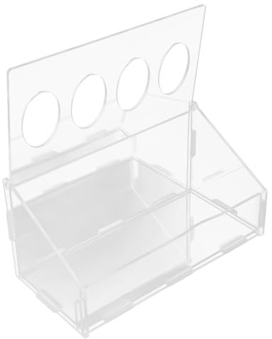 Yardwe Futtertrog Für Hühner Und Küken Acryl Vogel Feeder Container Klappdesign Für Einfache Reinigung Und Füllung Großer Fassungsvermögen Geeignet Für Mehrere Tiere Gleichzeitig