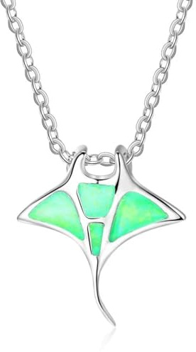 Hasdnker Halskette Ketten Schmuck Herren Frauen Anhänger Necklace Kreative Ozean Manta Fisch Anhänger Halsketten Frauen Persönlichkeit Ozean Tiere Choker Halskette Schmuck Zubehör