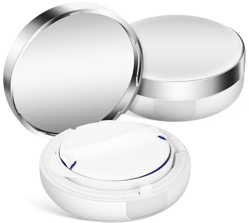 GANAZONO Leere Puderdose Mit Puff 2 Stück Reisepulverbehälter Für Lose Puder Körperpuder Und Make-up-Puder Tragbare Pulverbehälter Für Reise Und Alltag 2.80X2.80X1.18In