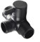 Jotekonoby Valvola deviatrice a 3 vie per braccio doccia G1/2 adattatore a T, staffa di montaggio splitter con doppio controllo dell'uscita dell'acqua per soffione doccia portatile e fisso, finitura