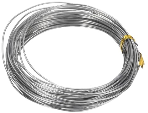 Alambre de acero inoxidable 10m alambre blando para manualidades modelado artístico alambre resistente al deslustre cable para joyería abalorios bricolaje suministros, plata(13 Gauge 1.8mm)