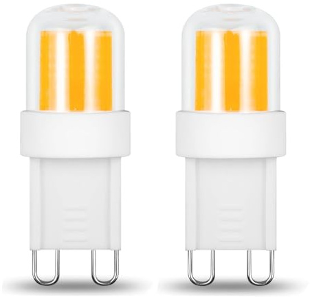 ZHENMING Mini COB G9 LED Warmweiß 3000K 4W Ersatz 20W-40W Halogen | 400 Lumen Nicht Dimmbar 220V G9 Bi-Pin Kurz LED Lampe für Schlafzimmer Leuchter Wandleuchte 2 Stück