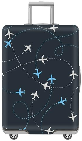 DAVBNM Luggage Cover, Travel Suitcase Covers with Zipper, Elastic Suitcase Protective Cover, Washable Dustproof Trolley Case Protector Fit 26-28 Inch (L)
