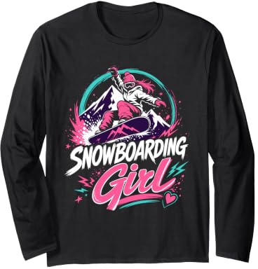 Snowboarder Snowboarding Girl Girls Children Snowboard Long Sleeve T-Shirt