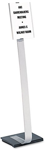 Durable Info Sign Duo Floor Stand, Letter-Size 8.5 x 11 Inches Inserts - 15 x 46.5 Size Clear
