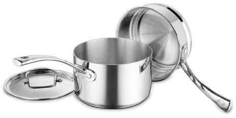Cuisinart French Classic Tri-Ply Stainless 3-Piece Saucepan and Double Boiler Set