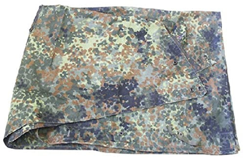 Zeltbahn Zeltplane Bundeswehr Zelt flecktarn gebraucht/repariert, gut erhalten
