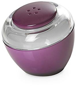 Omada Design Salière et poivrière en plastique transparent et coloré, avec bouchon à pression, pratique pour conduire le table, Ligne Movida, Alto