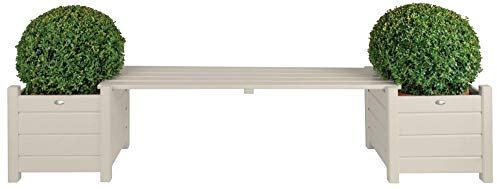 Fallen Fruits CF33W Banc avec Pots de Fleurs Écru