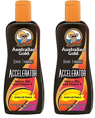Australian Gold - Loción aceleradora de bronceado, 2 botellas de 250 ml
