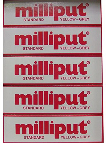 Milliput Epoxidharzkit-Standard, gelb/grau 113.4 g-Set, 10 Stück