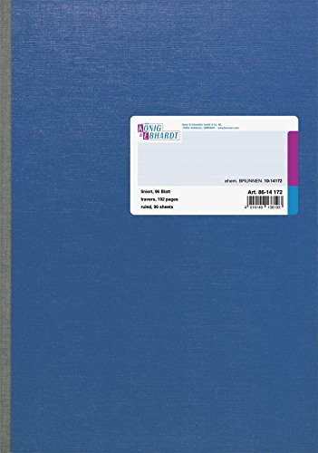König & Ebhardt 8614172-601SB96 Kladden (DIN A4, 70 g/qm, 96 Blatt, liniert) blau