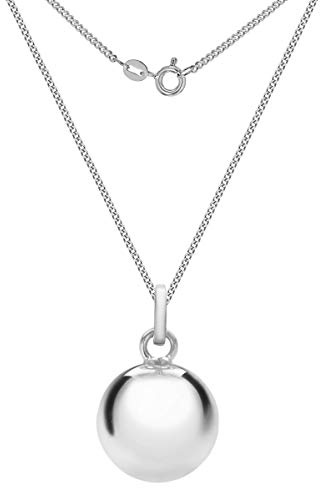Tuscany Silver Damen Rolokette Mit Anhänger Sterling Silber 16mm Ball 46cm/18zoll