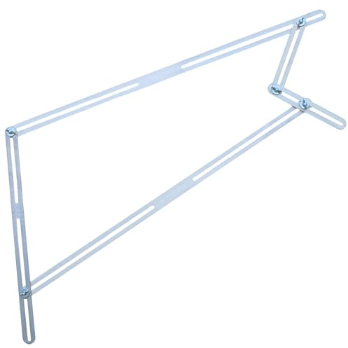 Hedue® Gabarit d'angle T512 - Gabarit d'escalier avec 48 rails en aluminium, gabarit multi-angles, gabarit d'escalier pour reporter des contours polygonaux