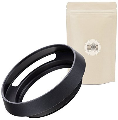 43mm - Paraluce con aperture per obiettivi da diametro di 43mm - Nero - 100% in Metallo - Compatibile con tutte le marche di obiettivi - Pentax Olympus Vented Hood Pana - Adaptout marca francese