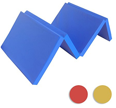Weichbodenmatte klappbar Turnmatte Fitnessmatte Gymnastikmatte Sportmatte Trainingsmatte Bodenmatte Schutzmatte Übungsmatte 180 x 61 x 4,5 cm Blau